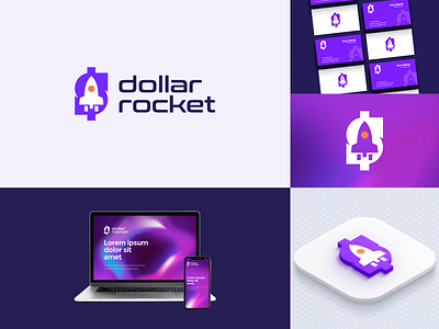Dollar Rocket Modern Logo colorful dollar graphic design letter s logo logo logo design modern logo rocket