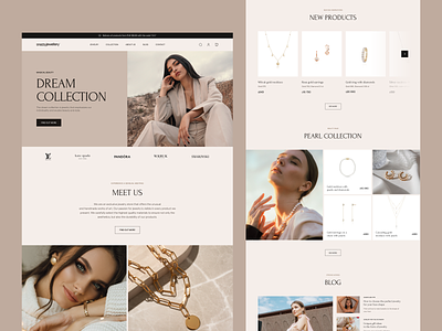 Jewellery - Landing Page Concept bracelet diamond ecommerce ecommerce design ecommerce landing page ecommerce website elegant fashion jewelery jewellery jewellery shop landing minimal product rings store ui ux web website