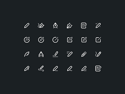 Compose Icons - Nucleo v4 compose design draw feather icons pen pencil svg icons vector write