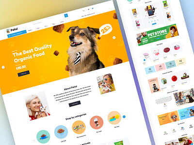 Patoi - Pet Care Shop eCommerce animal animal care ecommecre envytheme pet care pet healthcare pet shop ui ux uxdesign website design