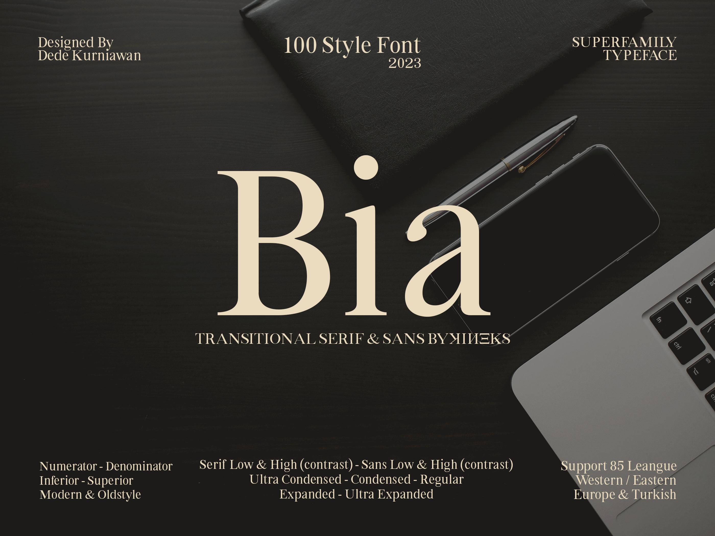 Bia | Transitional Serif & Sans Typeface chemistry font cover book font display font font family high contrast font hotel font jewelry font low contrast font newspaper font office font perfume font skincare font superfamily font text font transitional serif font typeface ultra condensed font ultra expanded font web font wedding font