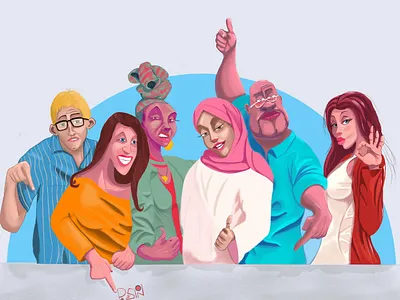 The Gang character illustration crew design gang happy people illustration likes team ui