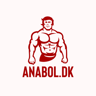 Logo Design for Anabol.DK bodybuilder bodybuilding branding design freelance work graphic design graphic designer logo logo design logo design branding muscles muscular body muscular man vector
