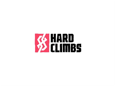 Hard Climbs adventure alpinism bouldering cliff climbing eight knot explore extreme sports grungy hiking illustration logo monogram mountain mountaineering outdoors rock climbing rope rugged trekking