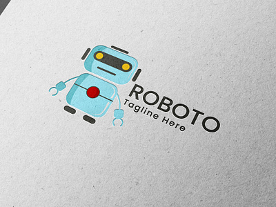 Roboto(unused) best logo branding design graphic design illustration logo logo design logo for sale mechanical modern logo robot robot logo robotics technical ui vector