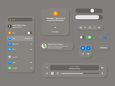 Spatial UI Kit apple clean compenent design glassmorphism minimalist spatial spatial ui ui ui kit