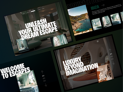 Escape Website ai app black design minimal ui ux web web design web layout website