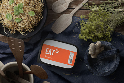Eat Up Take Away Box branding design graphic design healthy food illustration logo packaging restaurant take away
