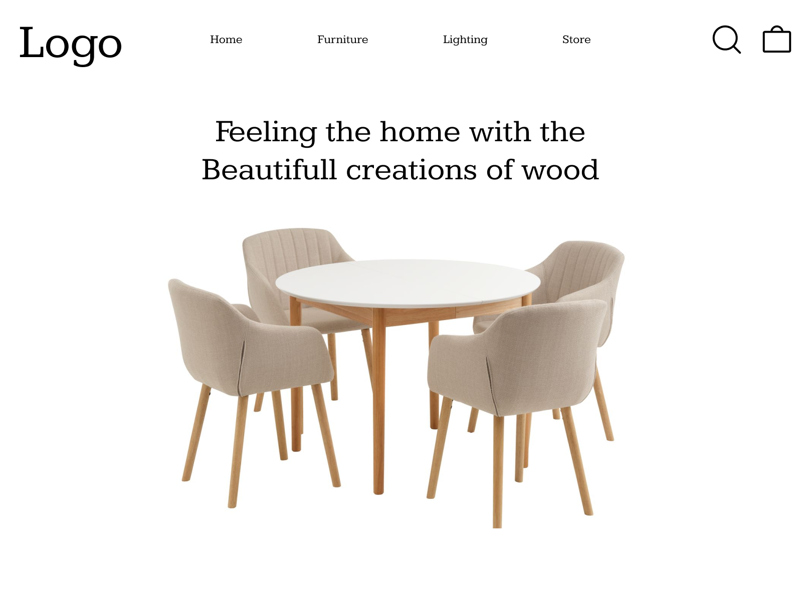 Simple layout for furniture site by Beginer on Dribbble