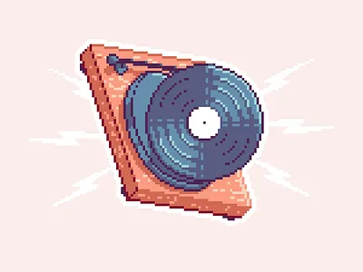 Pixel Stickers beans pixel pixel art record speaker sticker vinyl whatsapp