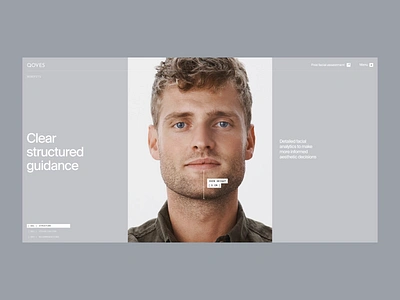 Qoves / Main page ai appearence beauty clean design guide site surgery ui ux web