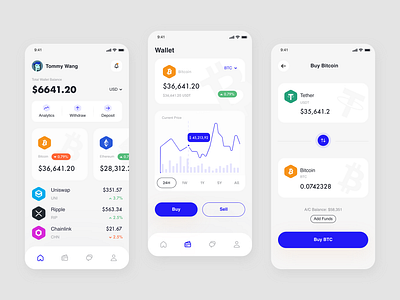 Crypto Wallet App Design app design ui ux