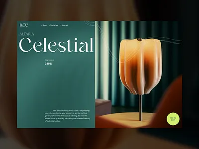 Ceramic lamps shop – Art direction pt.2 art direction branding ecommerce elegant product page ui web