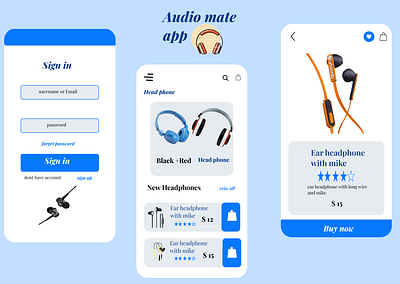 Audiomate app design appdesign design ui uiux uiux design web design