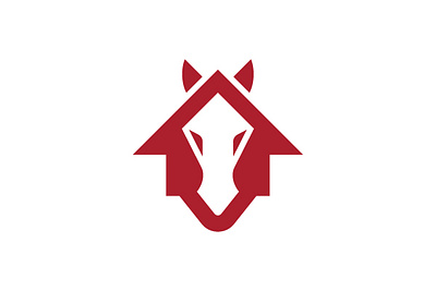 House Horse Logo for SALE buy design designer designing elegant for sale horse house logo logoground premade purchase ranch ready made real estate realty stable