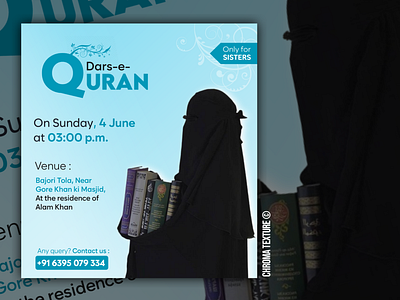 Social media advertisement advertisement dars e quran graphic design islam islamic studies muslim social media post