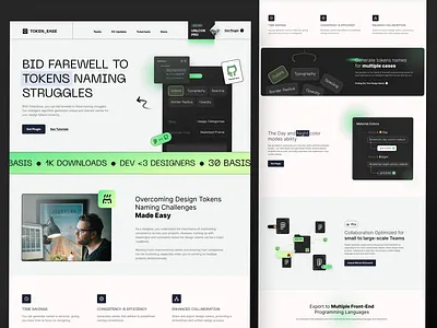 TokenEase SaaS Landing Page abstract branding design graphic design illustration landing page logo mobile saas saas landing page trending ui ui design uiux ux design vector web web design website website design