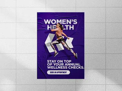 Poster Design - Women's Health Banner advertisement advertising banner branding flyer graphic design healthcare illustration poster poster design print print design print media visual identity web design womens health