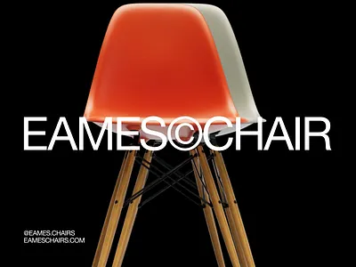 EAMES CHAIR 3d animation black brand branding chair colors composition design key layout logo motion product typography visual