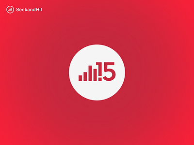 SeekandHit 15yrs anniversary logo anniversary logo branding croatia digital marketing red