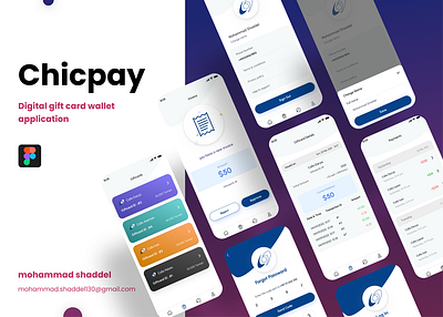 ChicPay gift card application 😃 design graphic design ui ux