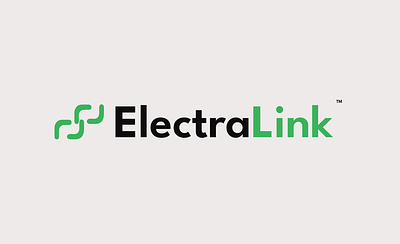 ElectraLink concept company logo branding electronic logo green logo link logo logo company logo concept