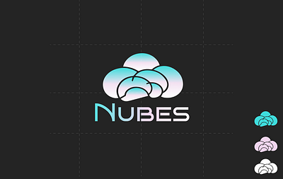 Nubes concept logo branding cloud logo digital logo light logo logo minimal logo modern logo tech company logo