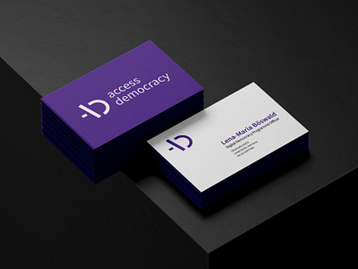 Business Card - Access Democracy Berlin access democracy brand design brand identity branded collateral branding business card code logo data logo design thinking freelancer global graphic design information logo international it logo oanamaries tech logo visual visual assets