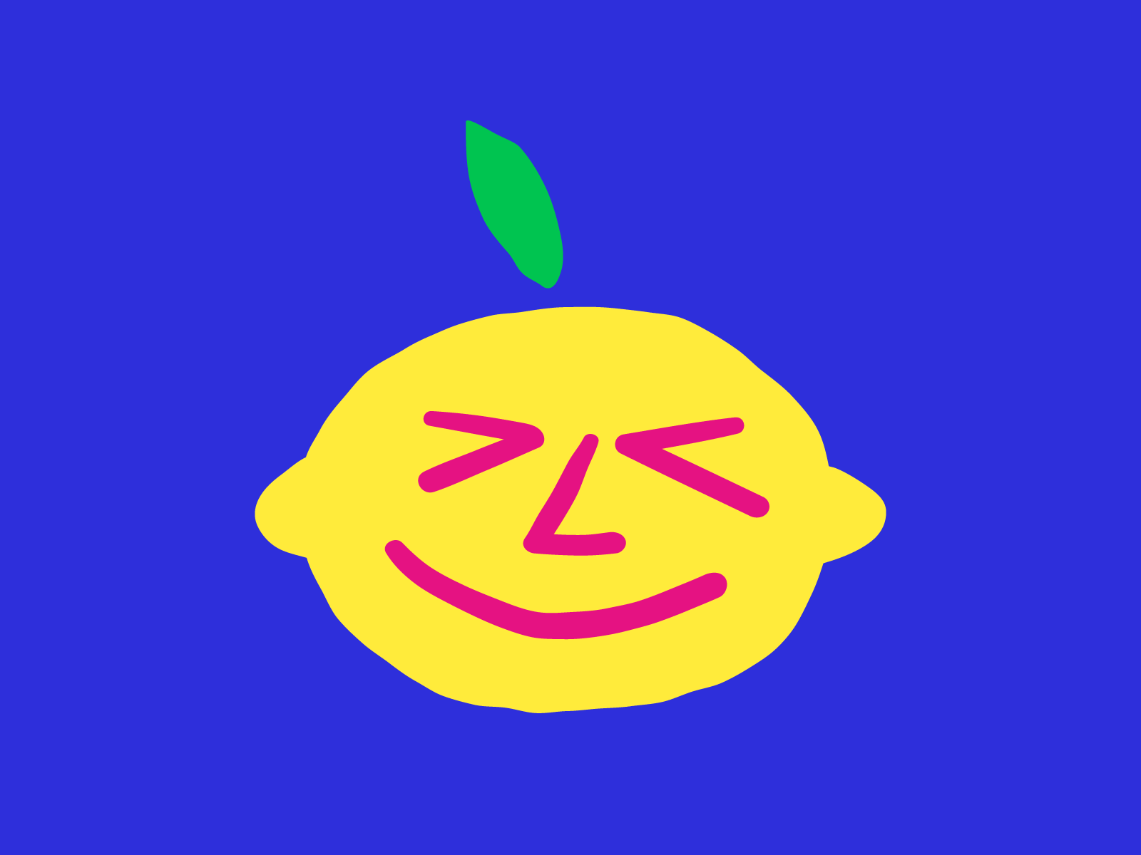 Lemon face. branding design face flat fruit icon illustration juicy lemon logo mark symbol vector