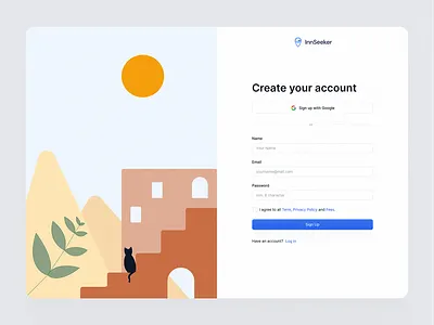 Sign Up Page clean dailyui illustration landingpage logo product design product ui sign in sign up signin signup uidesign web design