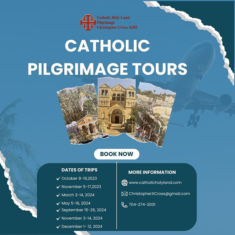 Catholic pilgrimages tours by Catholicholyland on Dribbble