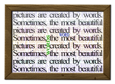 Words concept conceptual creating designs frame framed frames illustration picture pictures text word words