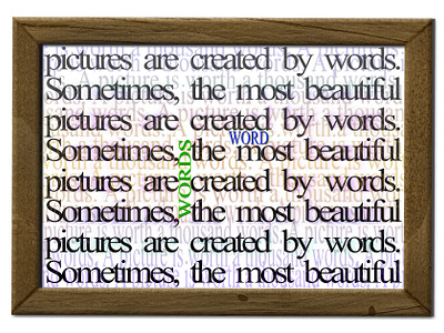 Words concept conceptual creating designs frame framed frames illustration picture pictures text word words