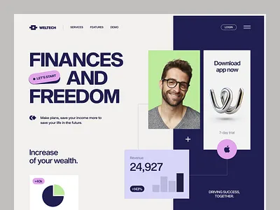 Weltech Website design interface product service startup ui ux web website