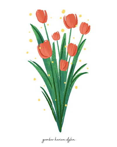 Tulip coverillustration digitaldrawing digitalpainting drawing graphic design illustration illustrations