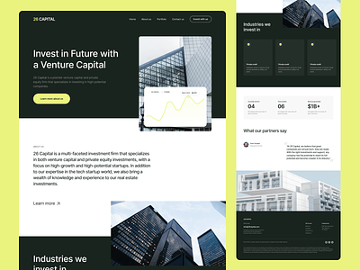 26 Capital - Exploration banking capital charts corporate website design design system finance finance management fintech homepage investment landing page payment property real estate investment saas ui ux visual identity web design