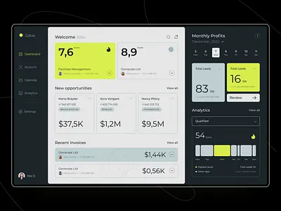 Momenty - CRM SaaS Web App crm dashboard design leads platform product design saas sales software ui uiux ux ux ui design web app web app design web application web application design web platform