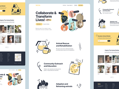 Animal shelter website animal design graphic design shelter typography ui ux website