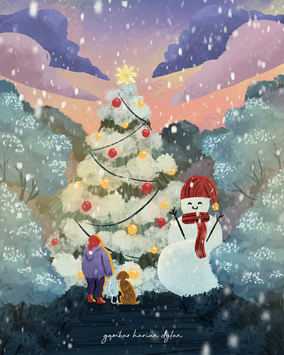 Christmas Day coverillustration digitaldrawing digitalpainting drawing illustration illustrations kidsillustration