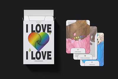 Pride month postcards branding cards graphic design illustration packaging