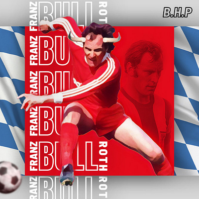 Franz "Bulle" Roth bull bundesliga design fc bayern football franz bulle roth franz roth germany soccer