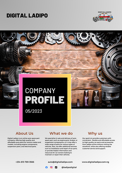 DIGLAD Business Cover branding canva graphic design illustrator logo