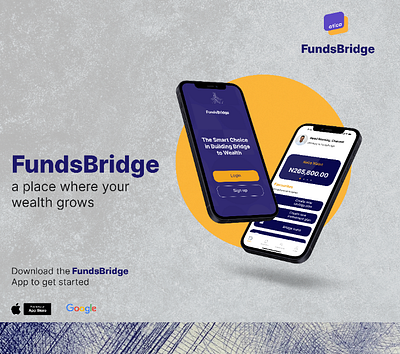 Redesign of FundsBridge poster 3d animation branding figma graphic design logo motion graphics ui