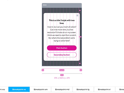 Testing Modals responsiveness app bootstrap components designspecs designsystems grid mockup modal responsive specs ui ux webdesign