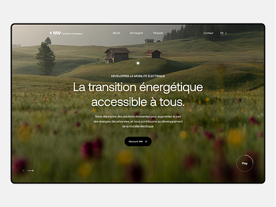 NW - Transition énergétique branding city clean minimal template ecology electric car green green energy grid news about blog innovation landing page one page onepage landscape photography logo pollution ui ux webdesign website