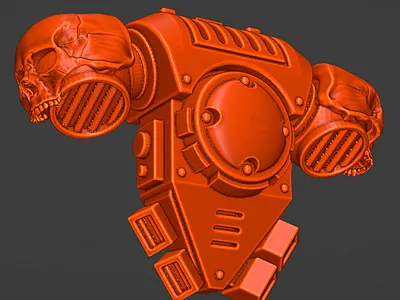 Skull backpack warhammer