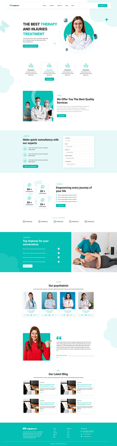 Chiropractor 👨‍⚕️ Home Page website Design chiropractor graphic design home homepagedesign illustration ui ui design website development