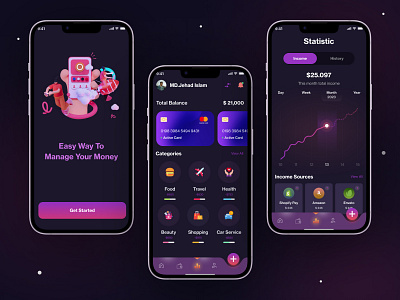 E-Wallet Mobile App UI 3d android app app app concept app design app designer app ui kit app ui ux app ux banking bitcoin crypto cryptocurrency ios app money transaction ui ux warframes