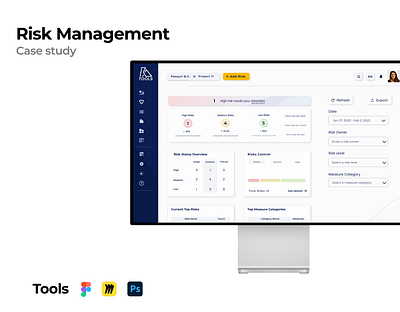 Risk Management - Webtool app case study dashboard design figma graphic design logo proffesional risk management sketch tool ux webapp