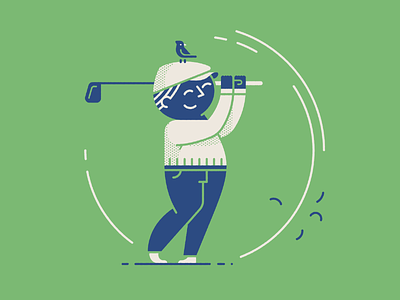 Trust your swing 🏌🏻 character clean design geometric golf icon illustration line logo pga sport spot illustration ui vector